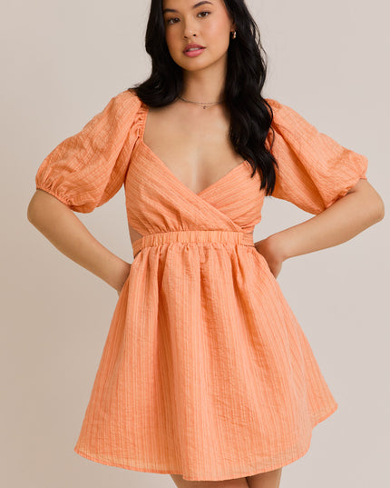 Tangerine Daydream Cutout Dress