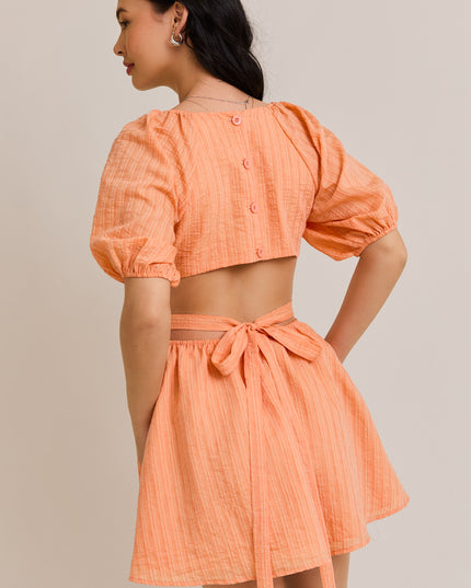 Tangerine Daydream Cutout Dress