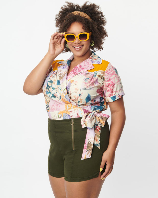 botanical beauty wrap top
