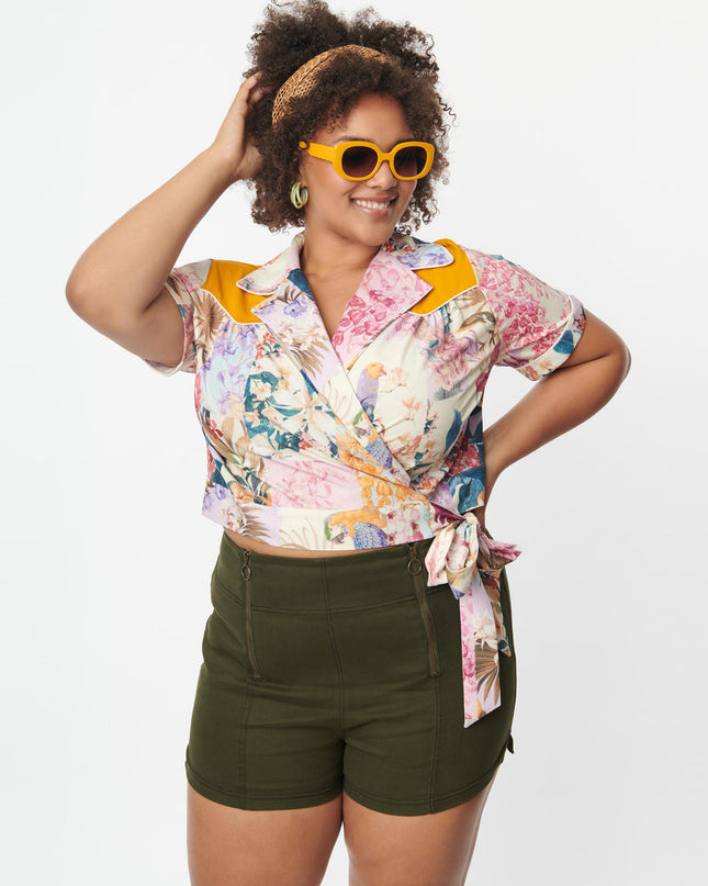 botanical beauty wrap top