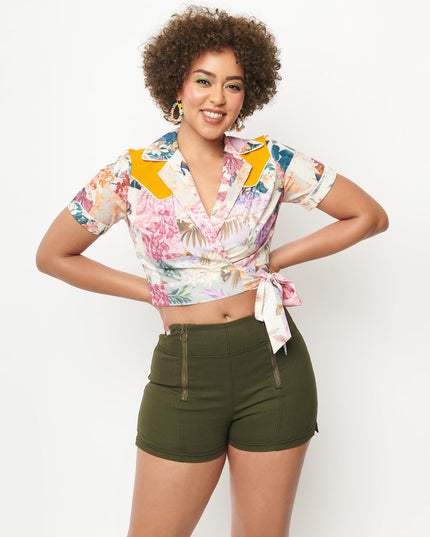 botanical beauty wrap top