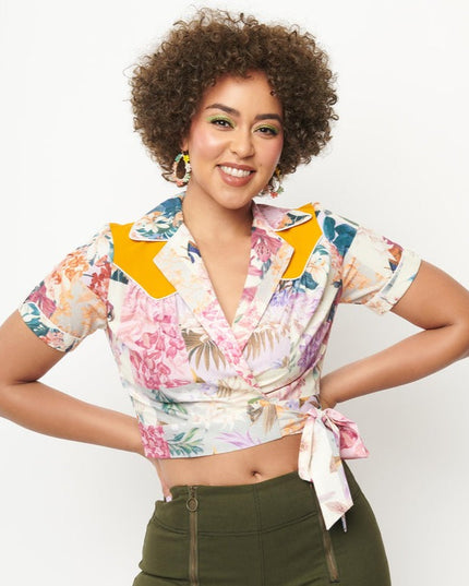 botanical beauty wrap top