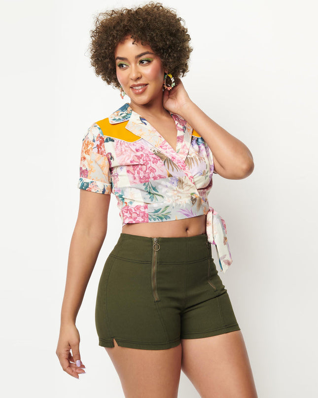 botanical beauty wrap top