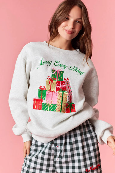 Merry Everything Embroidered Sweatshirt