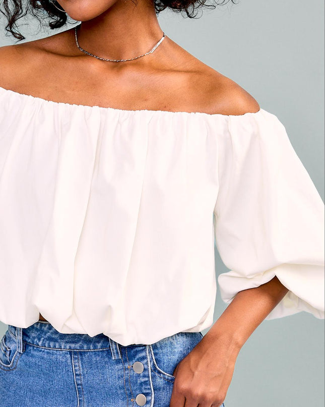 Cloud Charm Off-Shoulder Top