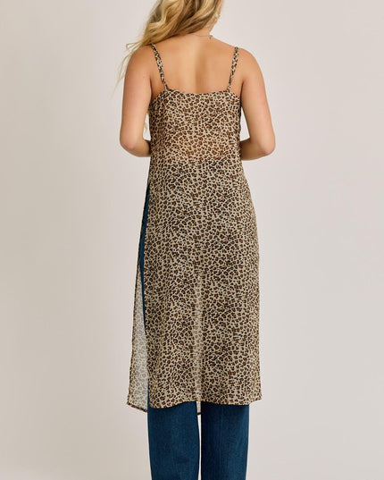 Roar & Repeat Leopard Mesh Dress