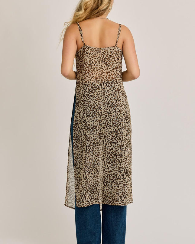Roar & Repeat Leopard Mesh Dress