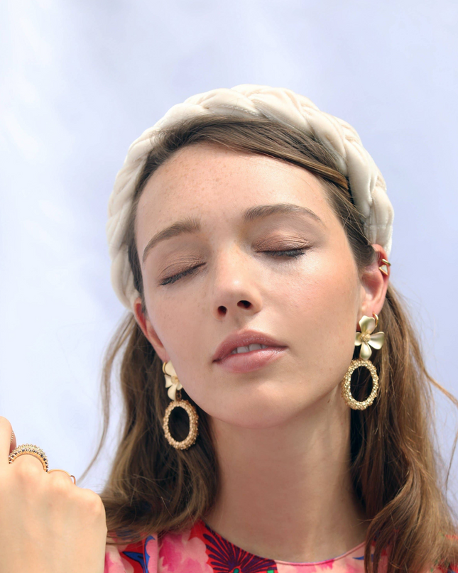 Mure & Grand Braided Velvet Headband
