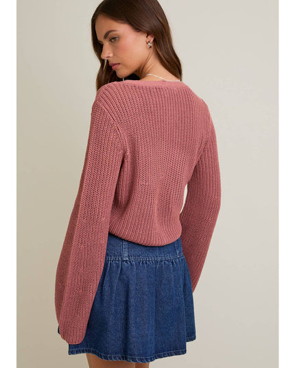 Heartbeat on the High Line Cardigan - Rose