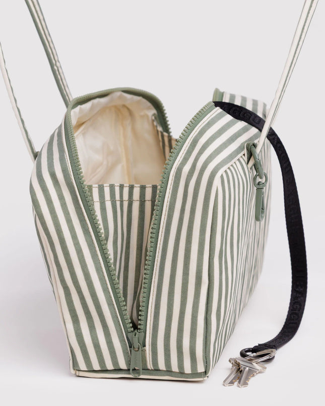 Baggu Nylon Bowler Bag - Sage Stripe