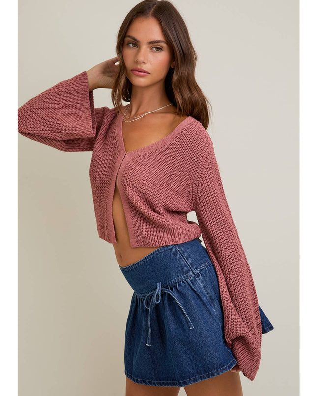 Heartbeat on the High Line Cardigan - Rose