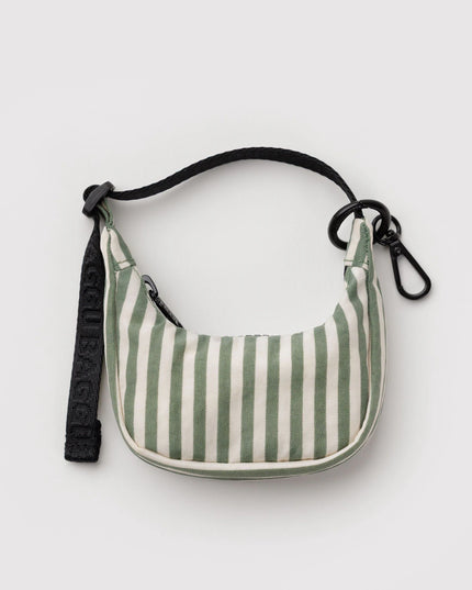 Baggu - Crescent Bag Charm Sage Stripe