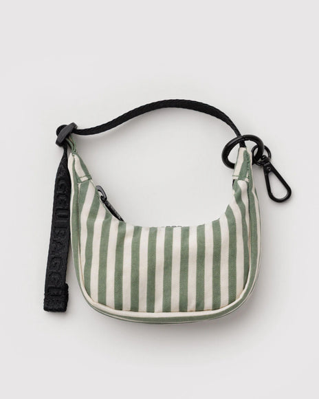 Baggu - Crescent Bag Charm Sage Stripe