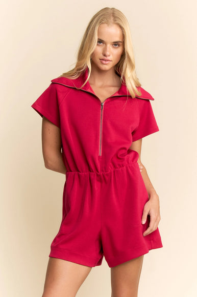 Raspberry Zip Up Romper