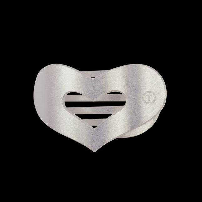 Mother of Pearl Flat Heart Clip- Teleties
