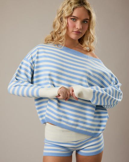 Seaside Stroll Off-Shoulder Sweater