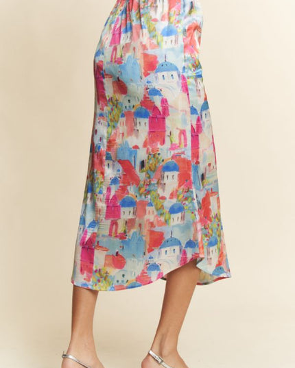 Postcards from Santorini Skirt