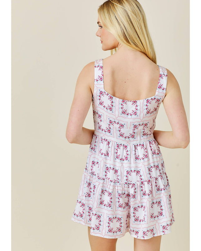 Riviera Satin Printed Romper