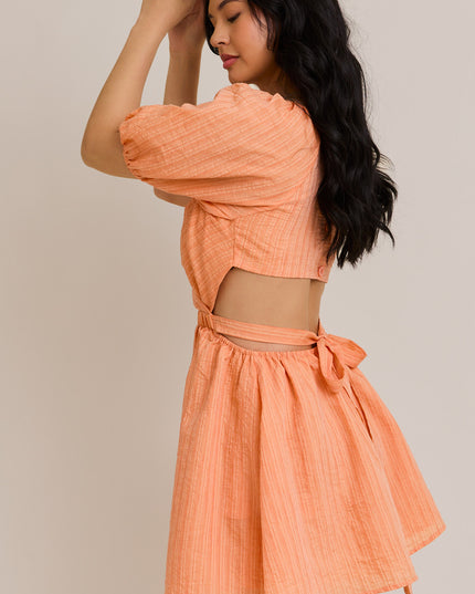 Tangerine Daydream Cutout Dress