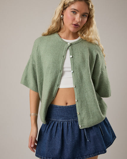 Sage Advice Short Sleeve Cardigan