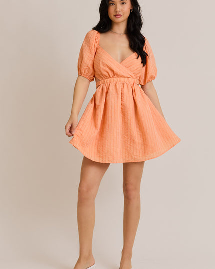 Tangerine Daydream Cutout Dress