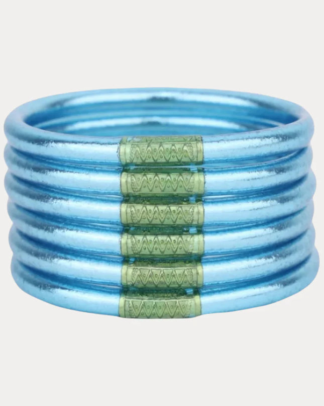 Azure All Weather Bangles (Set of 6) - Serenity Prayer