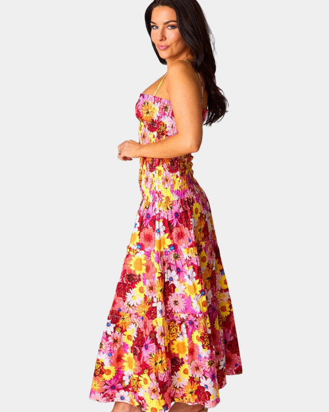 Tamra Smocked Two-Piece Set - Sunshine- BuddyLove