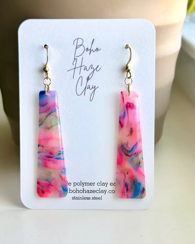 Colorful Elongated Dangle Earrings