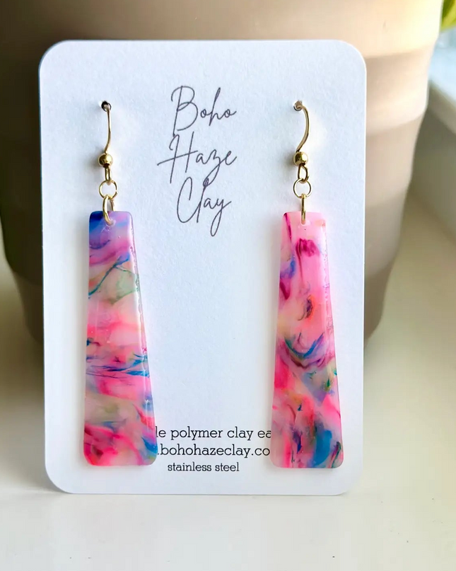 Colorful Elongated Dangle Earrings