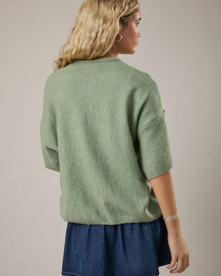 Sage Advice Short Sleeve Cardigan