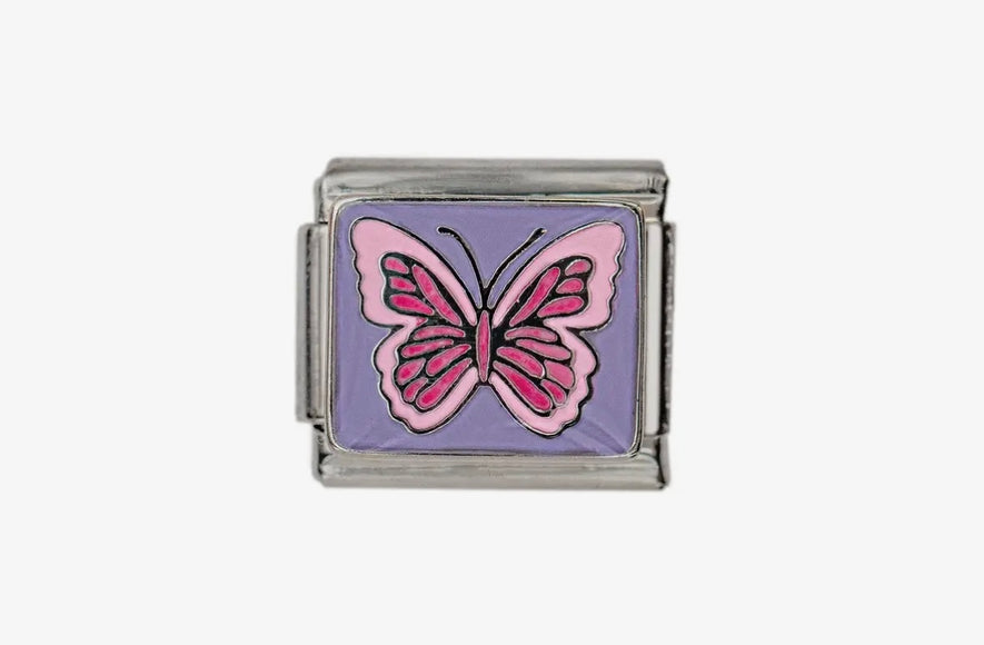 Italian Charm - Pink Butterfly