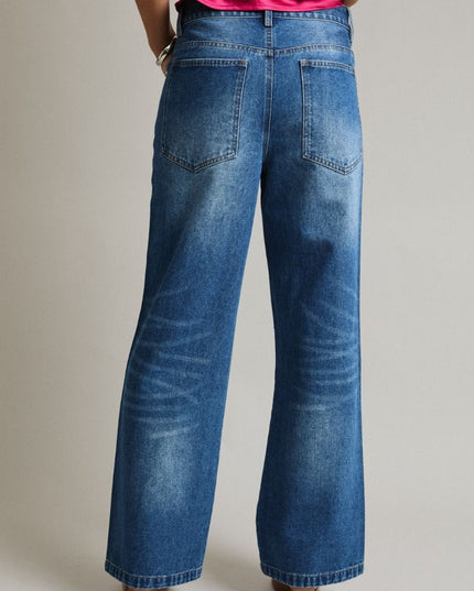 Tell Me About It, Studded Wide-Leg Jeans