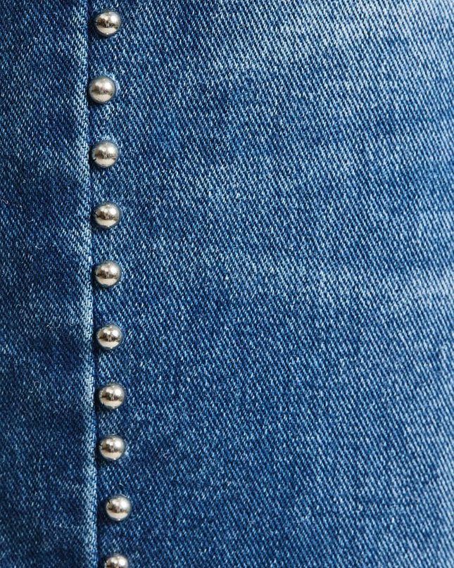 Tell Me About It, Studded Wide-Leg Jeans