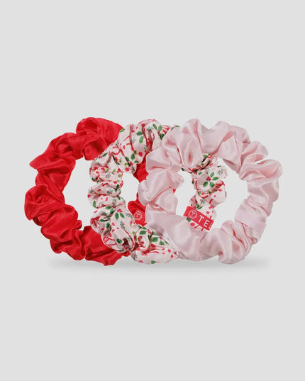 Teleties- Blushmas Large Silk Scrunchies