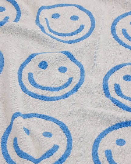BAGGU Bath Towel- Sky Blue Happy
