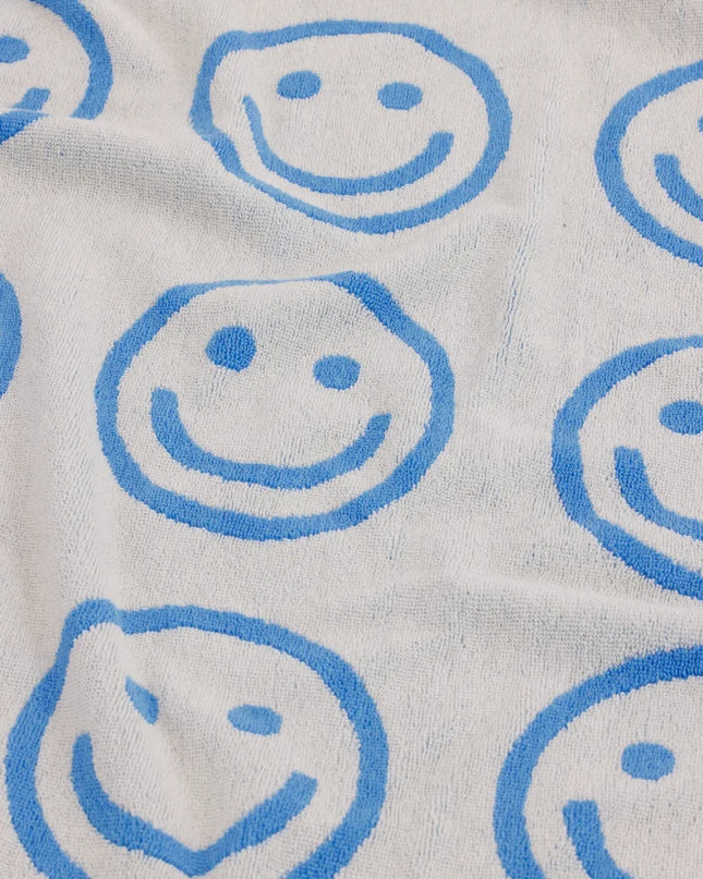 BAGGU Bath Towel- Sky Blue Happy