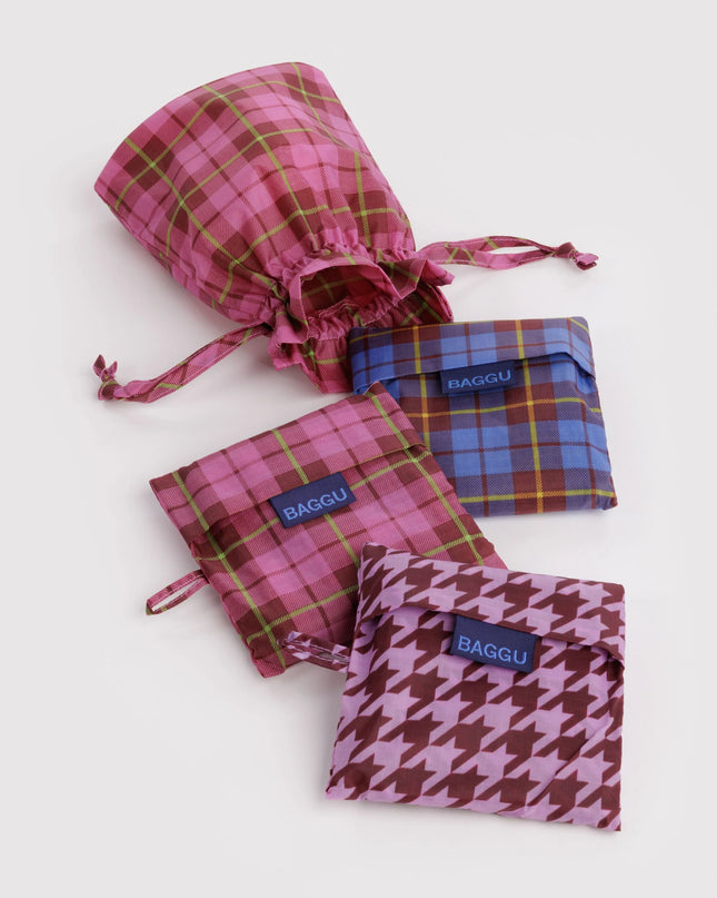 STANDARD BAGGU SET OF 3 - CHECK MIX