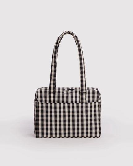 BAGGU EVERYDAY CLOUD BAG - BLACK AND CREAM GINGHAM