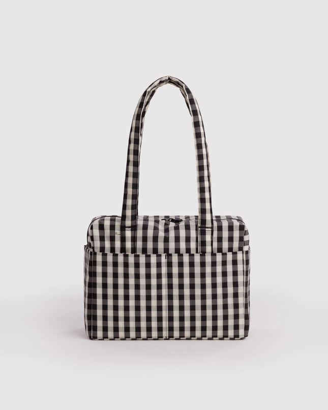 BAGGU EVERYDAY CLOUD BAG - BLACK AND CREAM GINGHAM