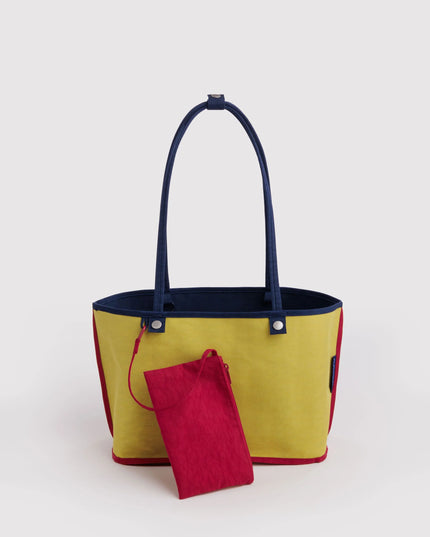 BAGGU MEDIUM NYLON REVERSIBLE TOTE - NAVY MIX