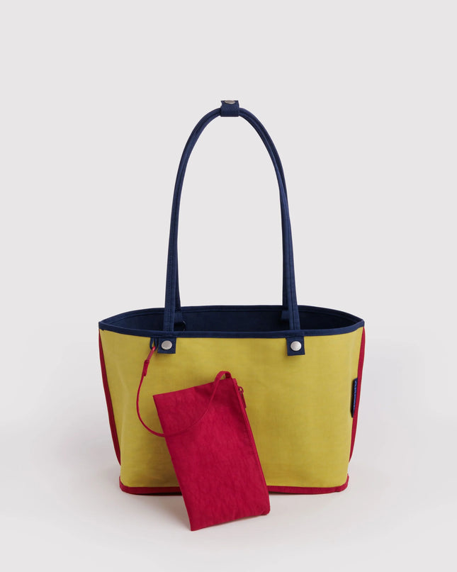 BAGGU MEDIUM NYLON REVERSIBLE TOTE - NAVY MIX