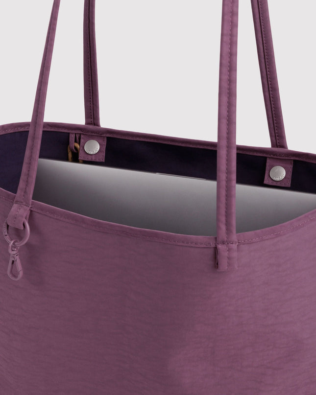 BAGGU MEDIUM NYLON REVERSIBLE TOTE - PLUM MIX