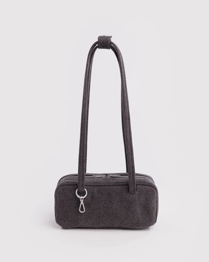 BAGGU SMALL DENIM BOWLER BAG - WASHED BLACK DENIM