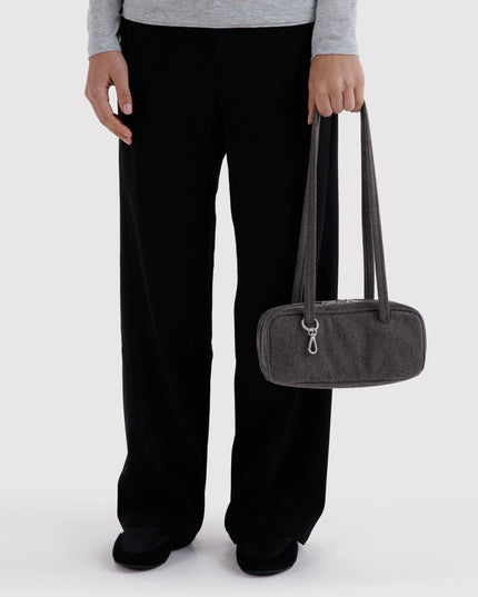BAGGU SMALL DENIM BOWLER BAG - WASHED BLACK DENIM