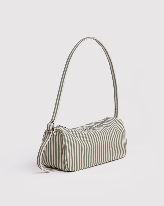 BAGGU NYLON LOAF BAG - SAGE STRIPE