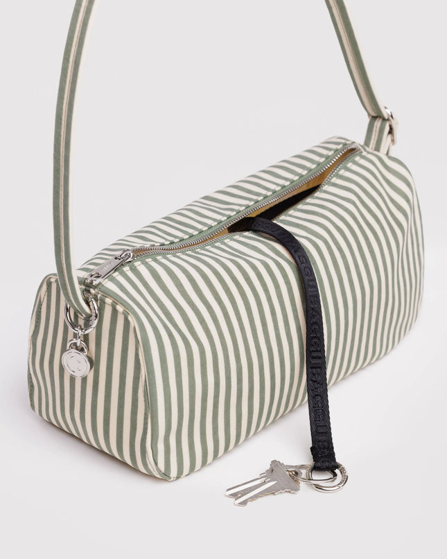 BAGGU NYLON LOAF BAG - SAGE STRIPE