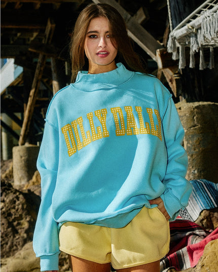 Lollygag & Dilly Dally Reversible Mockneck