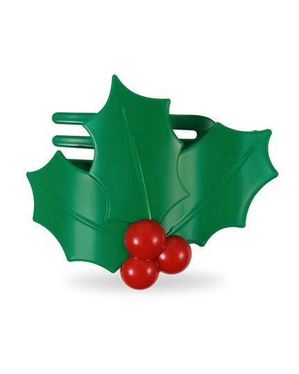 TELETIES Holly Leaves Flat Hair Clip