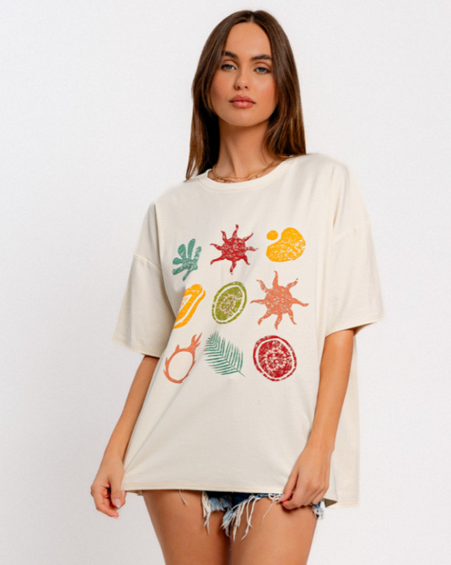 seaside shorty oversized tee