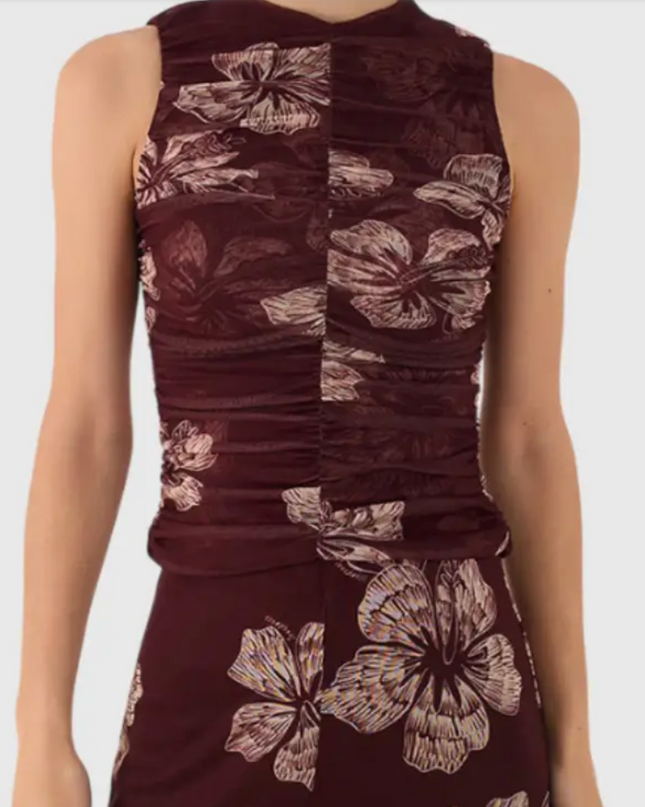 Rio Nights Ruched Floral Top